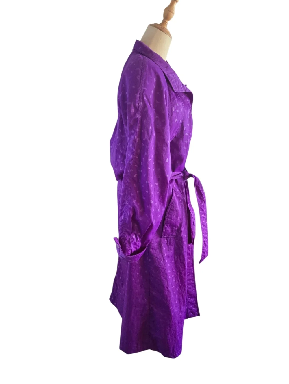 Amanda Smith Vintage  Purple Nylon Trench Coat
